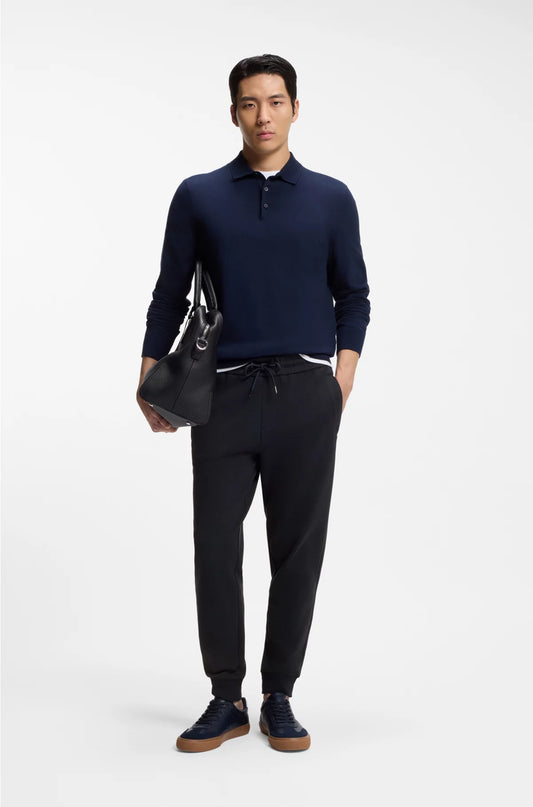 TRACKSUIT BOTTOMS IN MERCERISED STRETCH COTTON