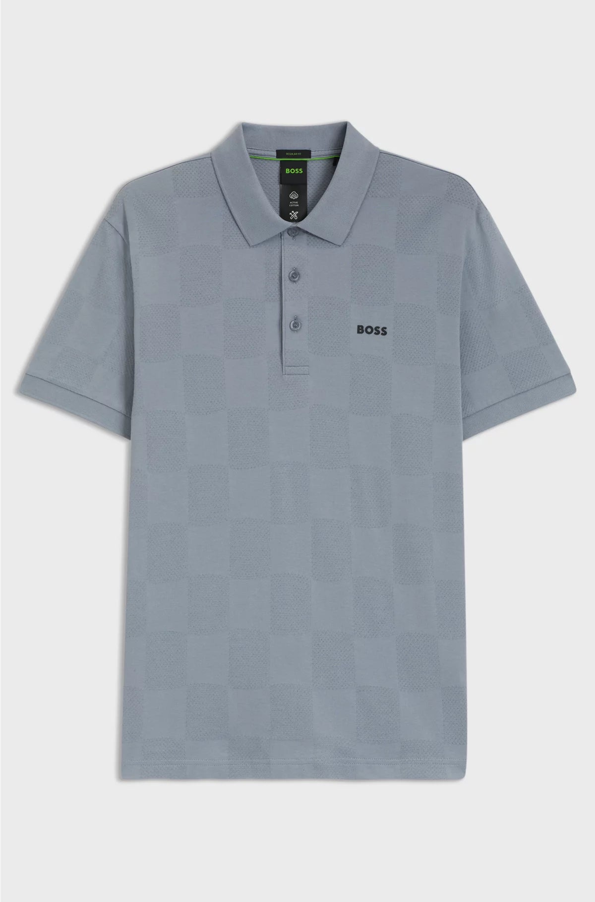 COTTON POLO SHIRT WITH JACQUARD BODY-MAPPING