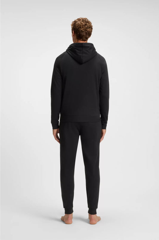 COTTON-TERRY JACKET WITH LOGO AND STRIPE