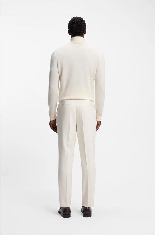 TAPERED-FIT TROUSERS IN STRETCH FABRIC