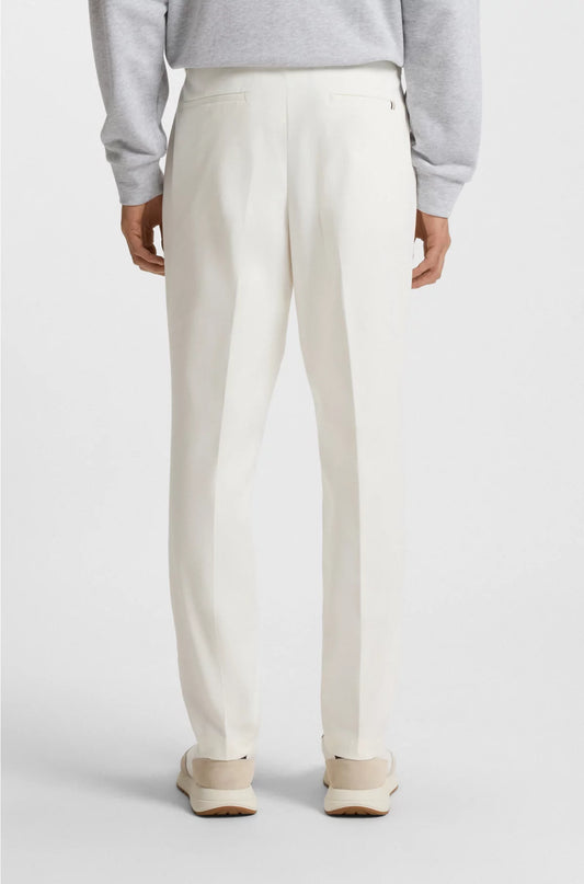 TAPERED-FIT TROUSERS IN MERCERISED STRETCH COTTON