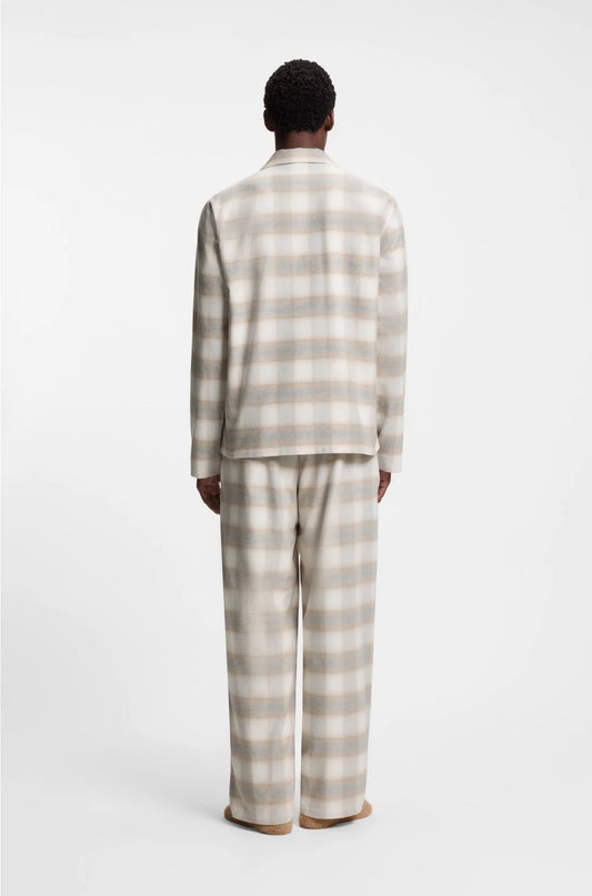 COTTON-FLANNEL PYJAMA SET WITH VICHY CHECK