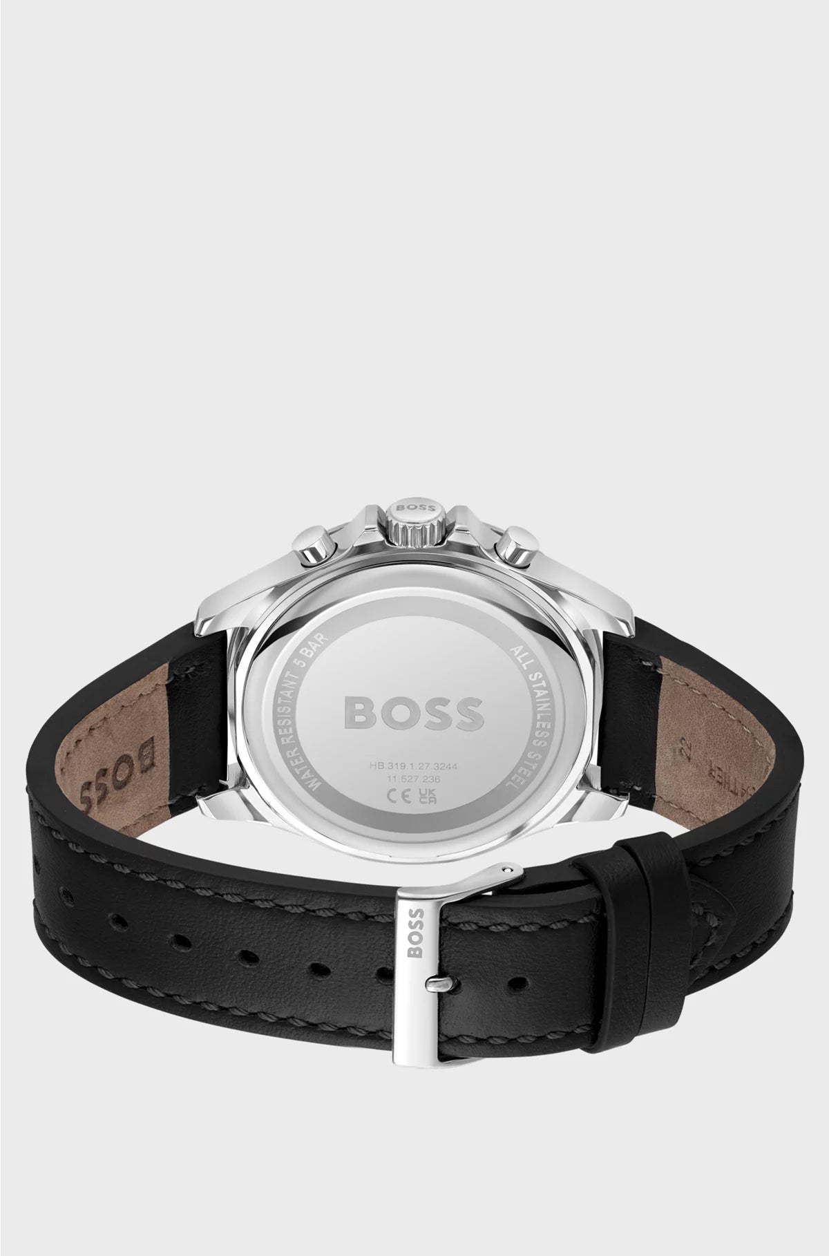 TROPER BRANDED-STRAP CHRONOGRAPH WATCH WITH BLACK DIAL