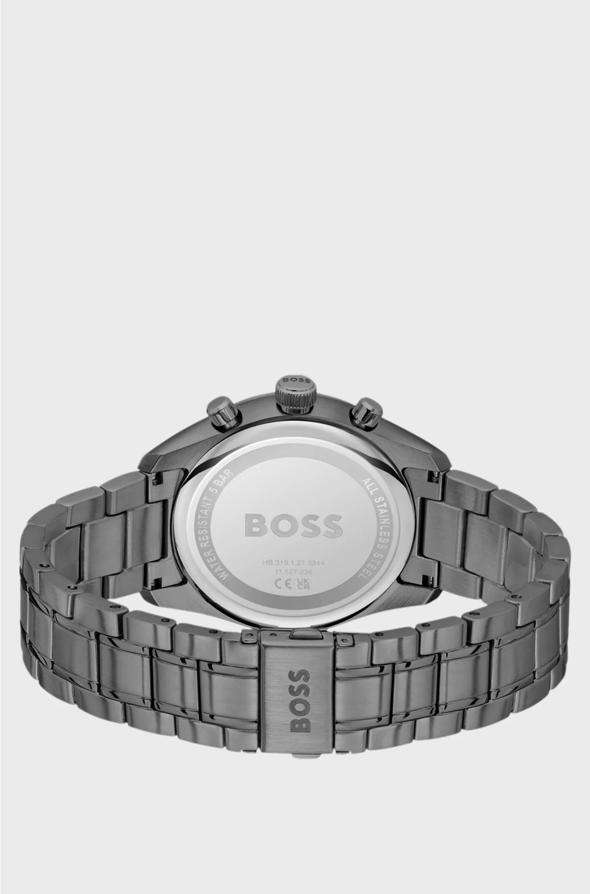 GRAND PRIX 44 GREY-PLATED CHRONOGRAPH WATCH WITH GREEN DIAL