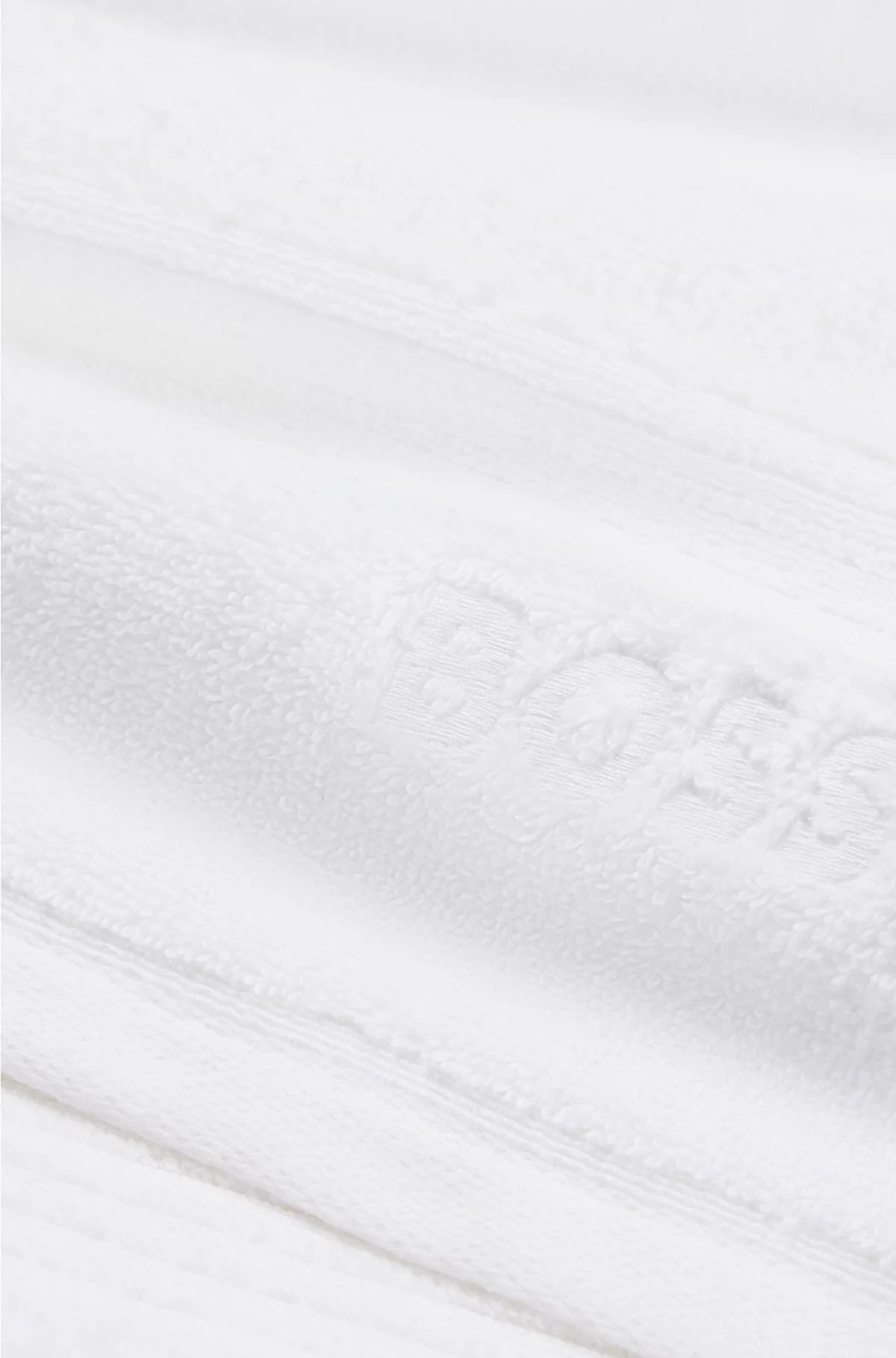 WHITE AEGEAN-COTTON GUEST TOWEL WITH TONAL LOGO