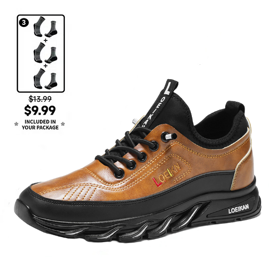 Men's Casual Fashion Orthopedic Hiking Shoes – Anti-Puncture, Anti-Collision, Non-Slip Arch Support  Leather Outdoor Sports Shoes for All-Terrain Performance