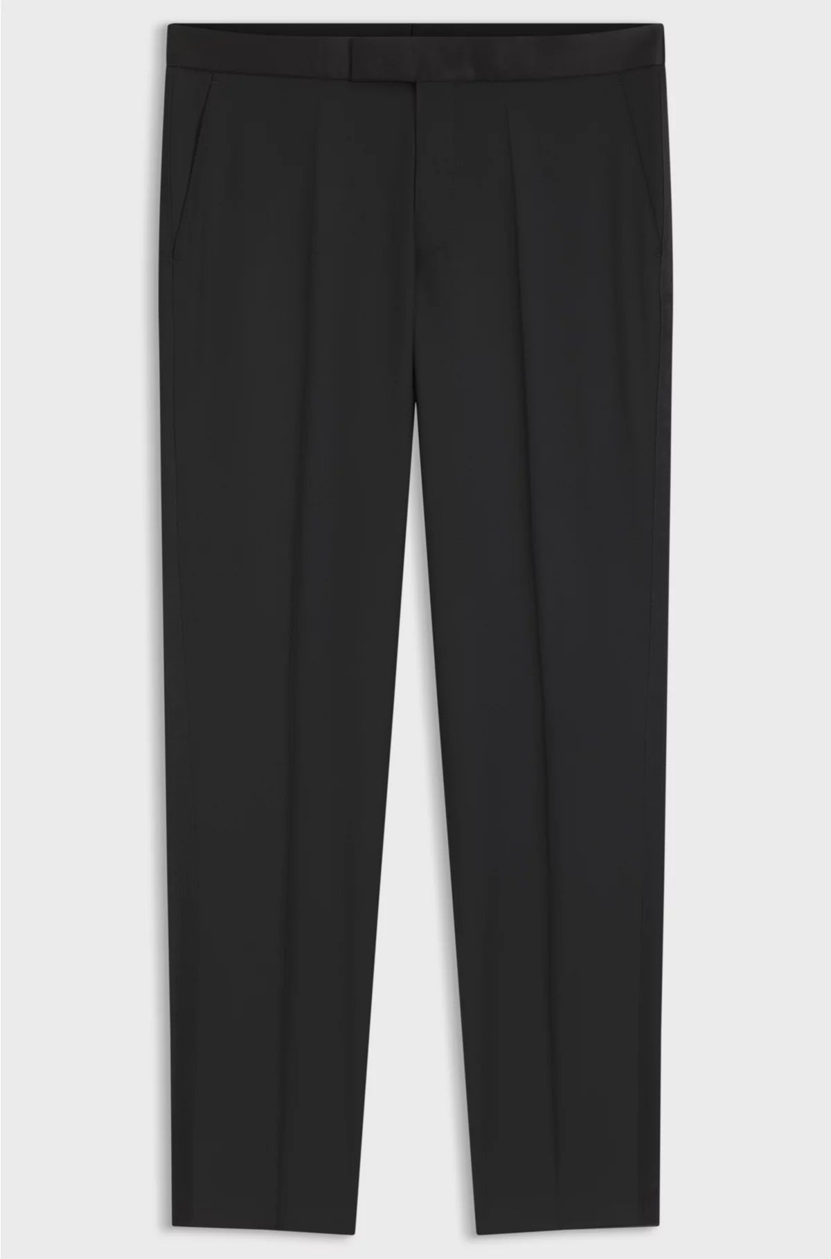 REGULAR-FIT TUXEDO TROUSERS IN VIRGIN-WOOL SERGE