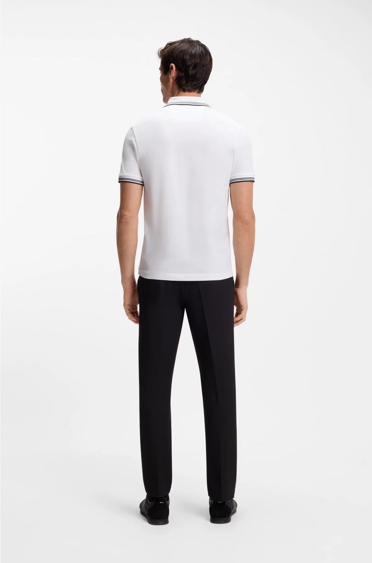STRETCH-COTTON SLIM-FIT POLO SHIRT WITH BRANDING