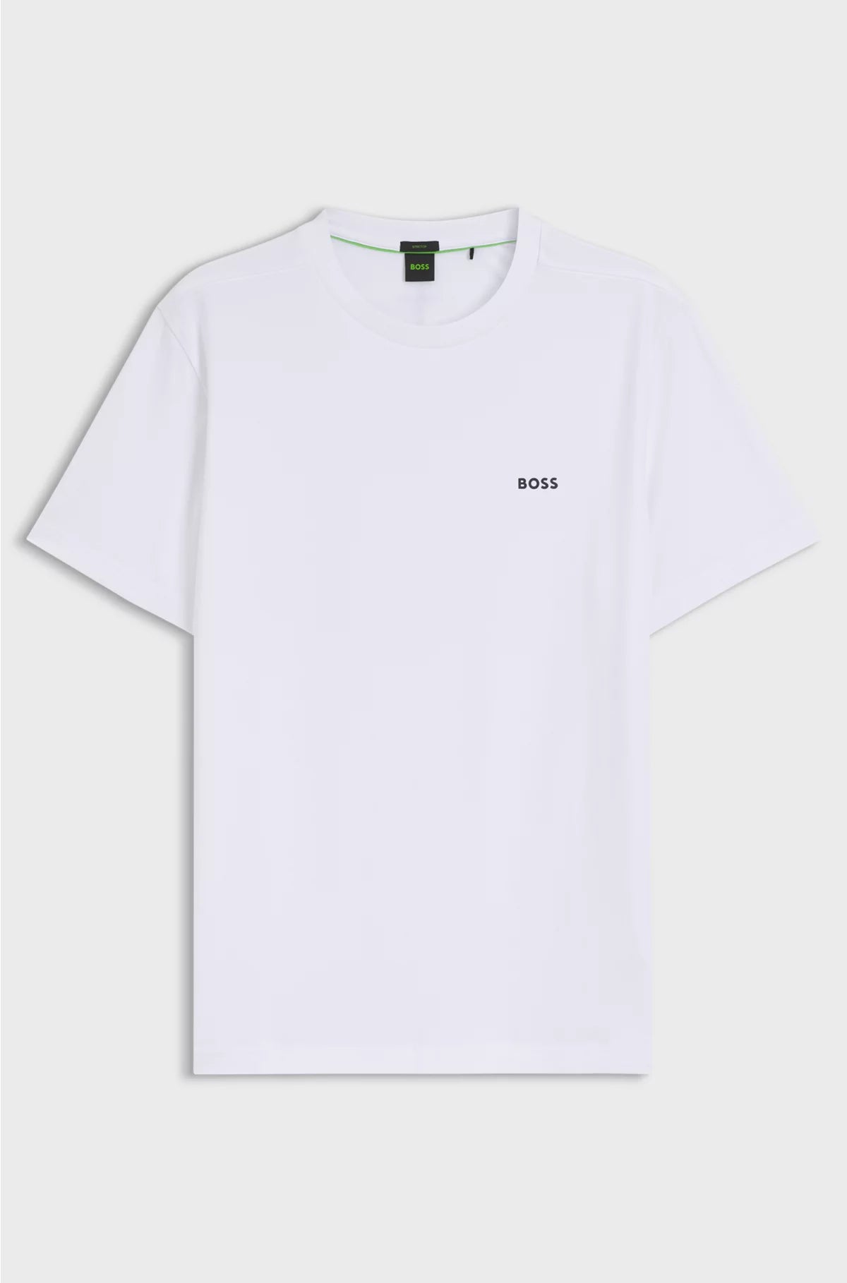 STRETCH-COTTON T-SHIRT WITH CONTRAST LOGO