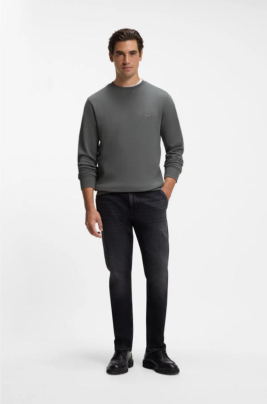 COTTON-TERRY SWEATSHIRT WITH LOGO PATCH