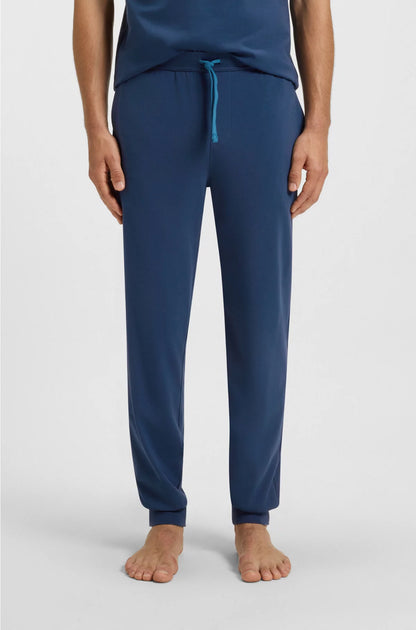 STRETCH-COTTON TRACKSUIT BOTTOMS WITH EMBROIDERED LOGO