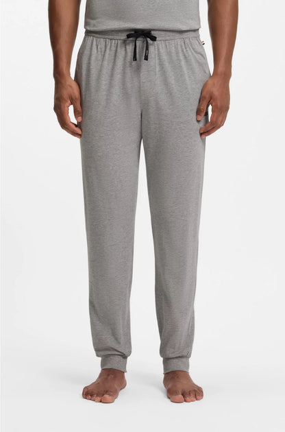 STRETCH-COTTON TRACKSUIT BOTTOMS WITH EMBROIDERED LOGO
