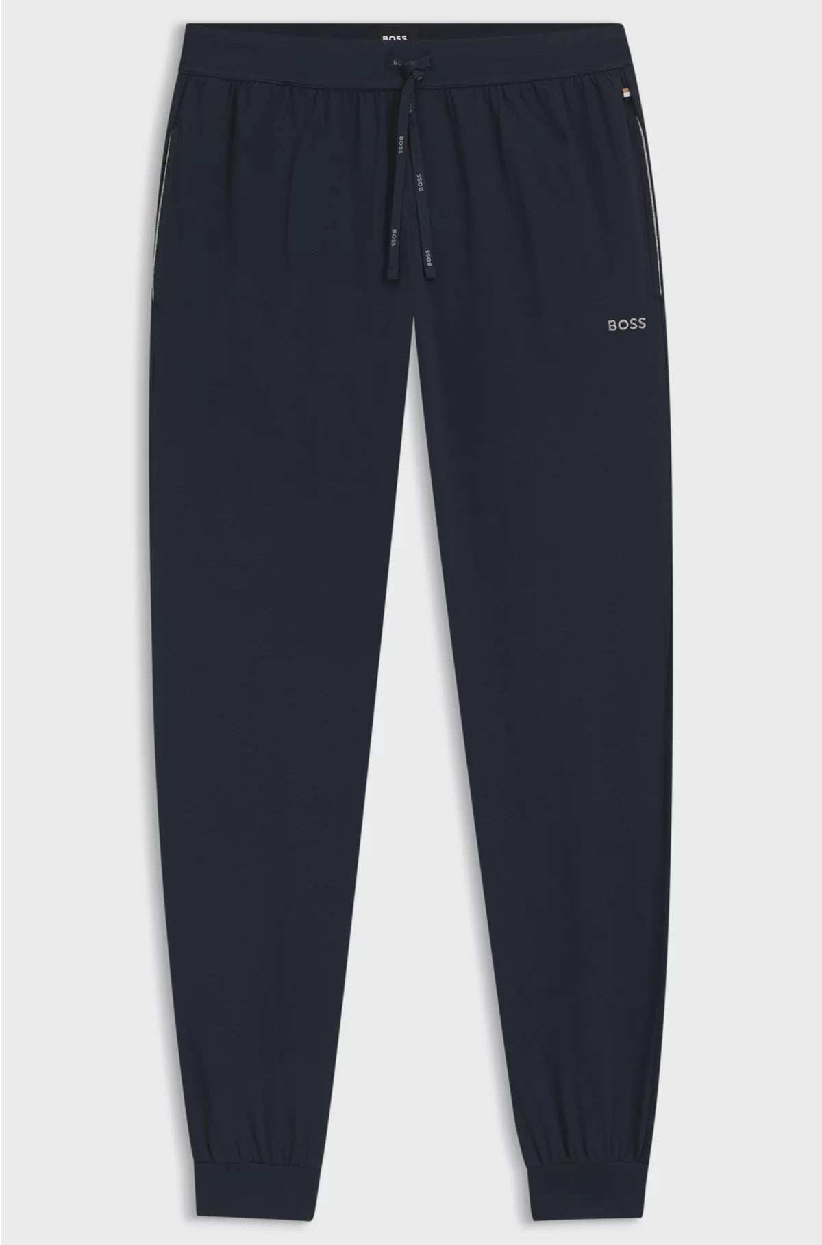 STRETCH-COTTON TRACKSUIT BOTTOMS WITH EMBROIDERED LOGO