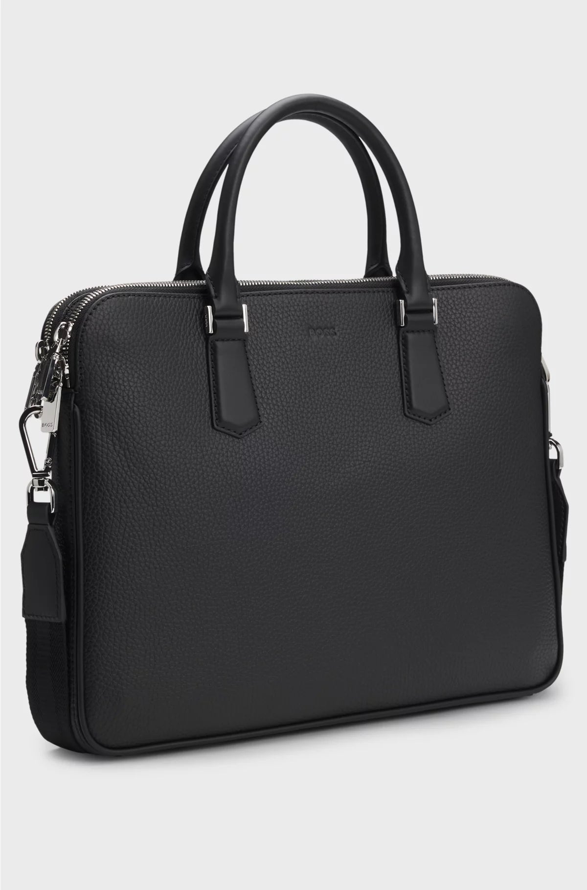 ITALIAN-LEATHER DOCUMENT CASE WITH EMBOSSED LOGO