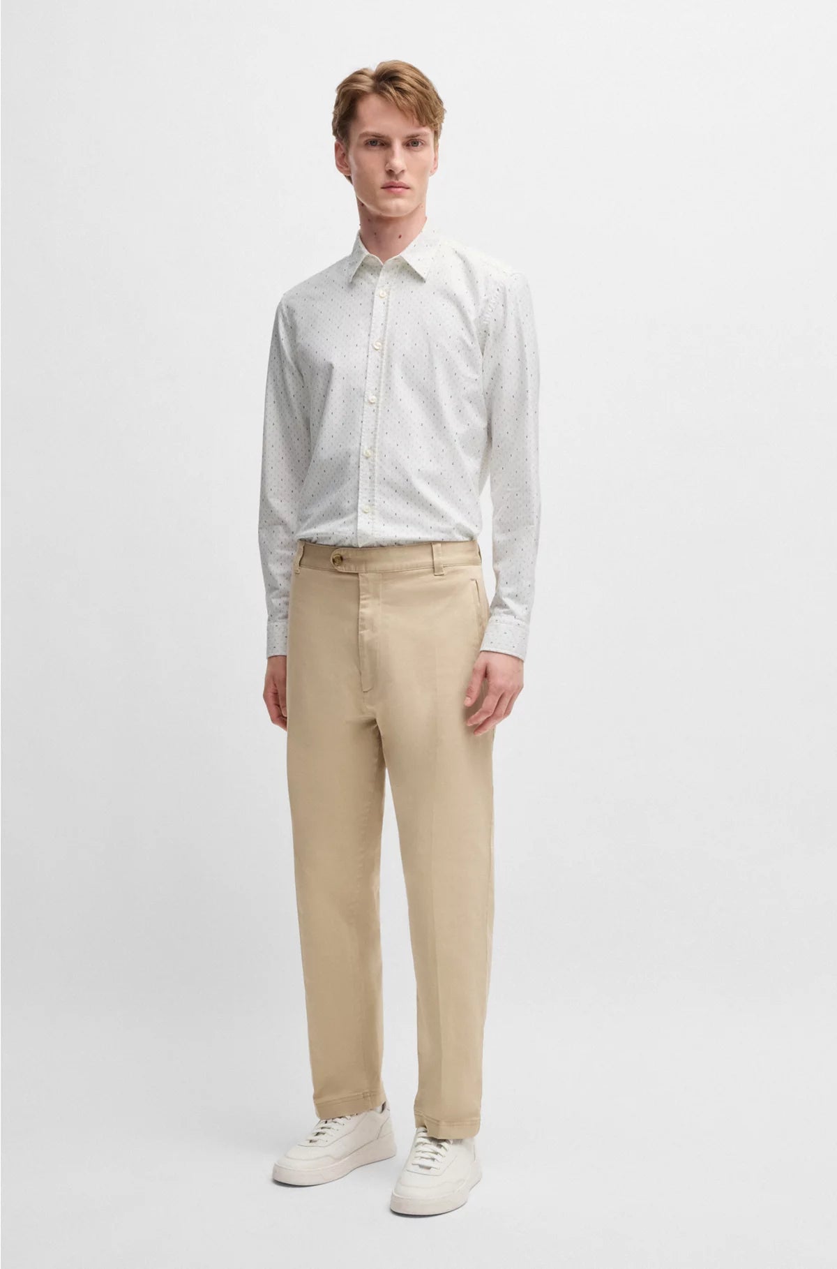 SLIM-FIT SHIRT IN PRINTED OXFORD COTTON