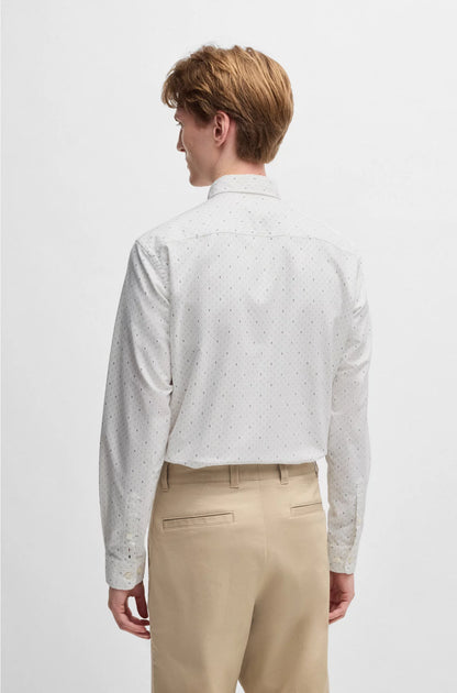 SLIM-FIT SHIRT IN PRINTED OXFORD COTTON