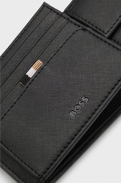 WALLET WITH SILVER-FOIL LOGO PRINT