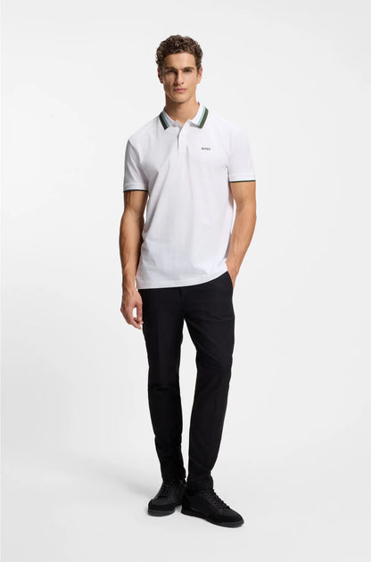 PADDY ACTIVE POLO SHIRT WITH CONTRAST STRIPES