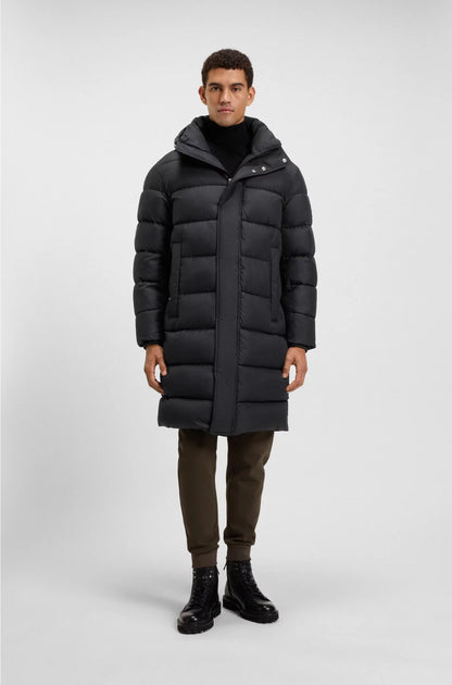 LONGLINE WATER-REPELLENT PADDED JACKET WITH HOOD