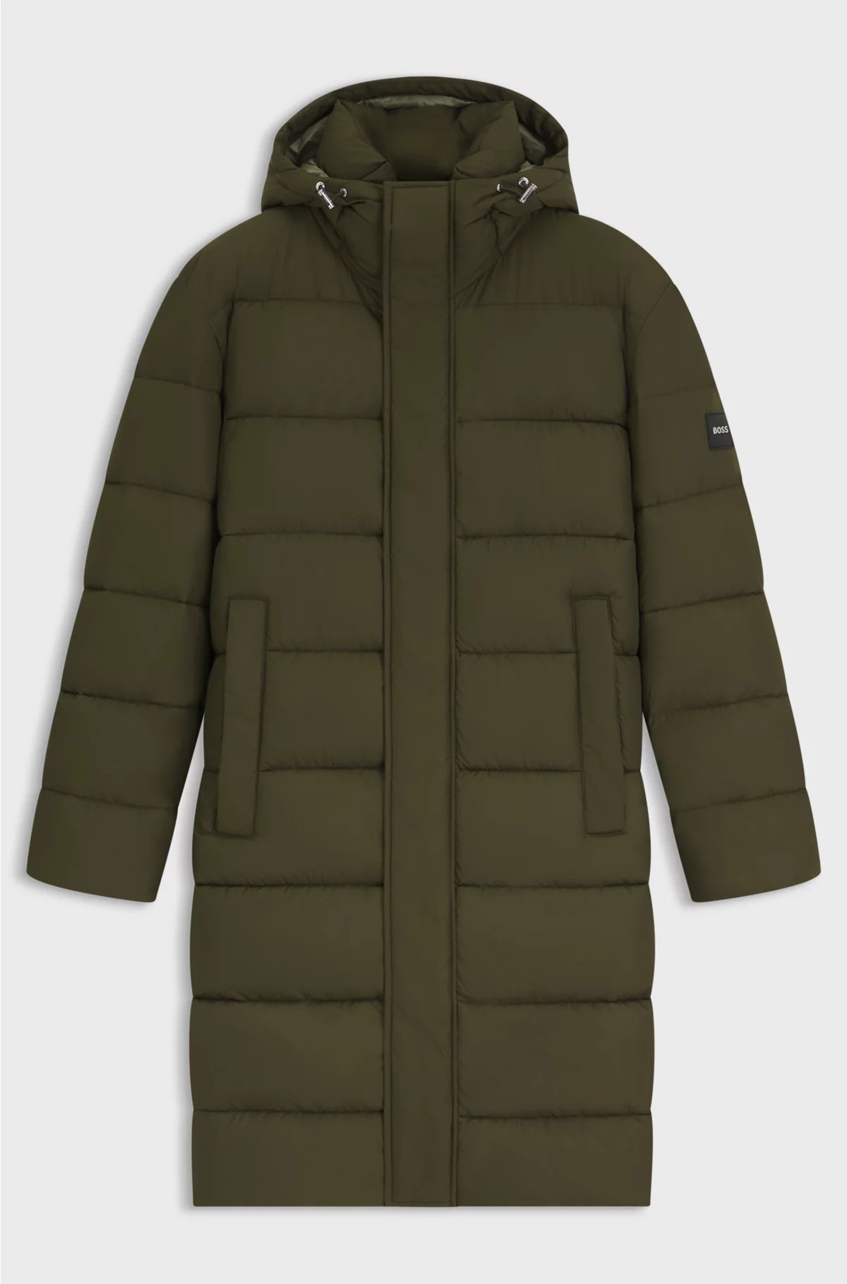 LONGLINE WATER-REPELLENT PADDED JACKET WITH HOOD