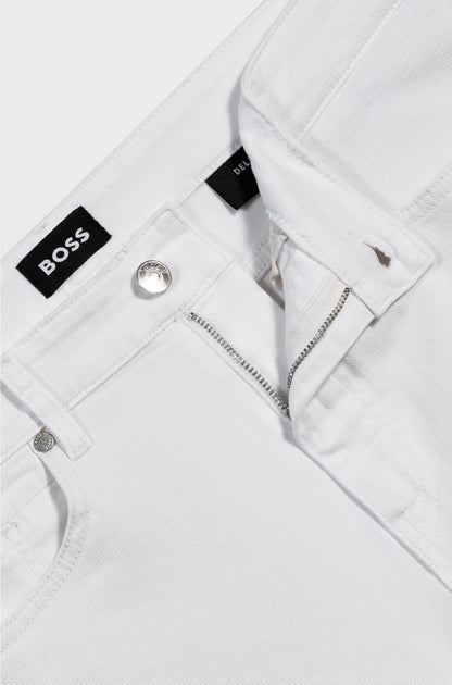 DELAWARE SLIM-FIT JEANS IN WHITE COMFORT-STRETCH DENIM