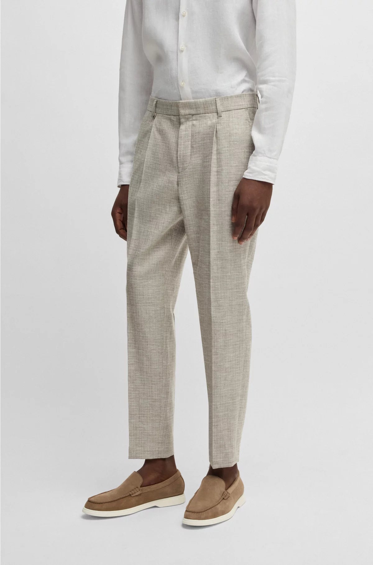 FORMAL TROUSERS INMICRO-PATTERNED STRETCH FABRIC