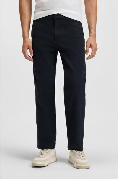 STRAIGHT-FIT TROUSERS IN STRETCH-COTTON TWILL