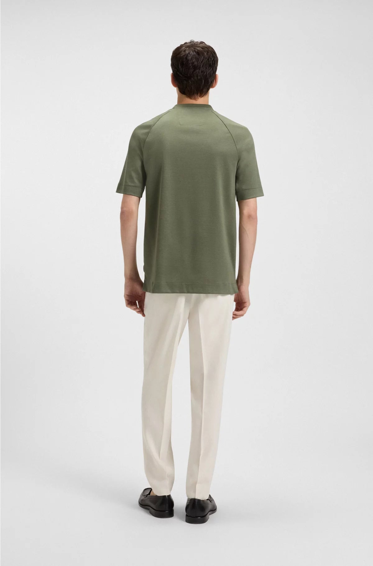 REGULAR-FIT T-SHIRT IN MERCERISED STRETCH FABRIC