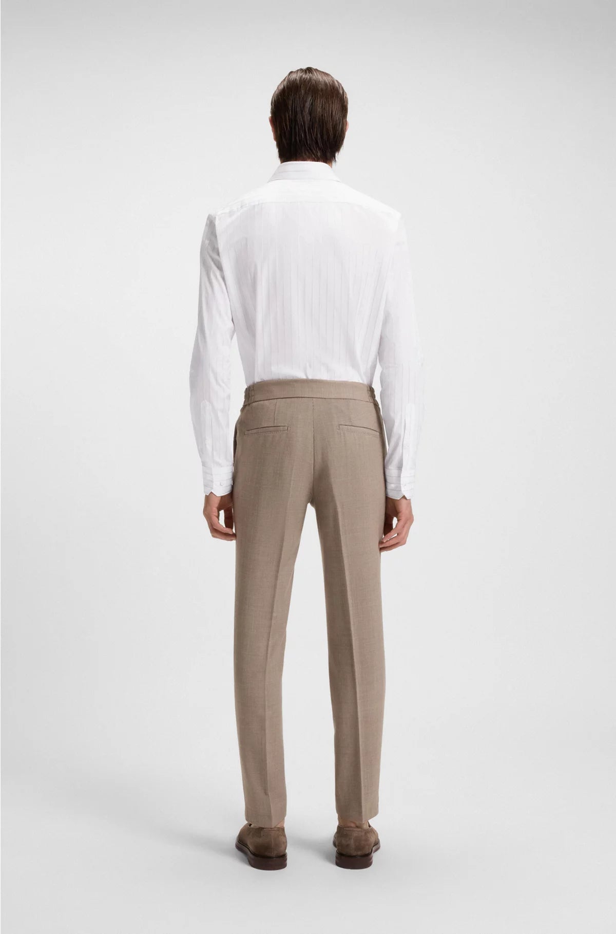SLIM-FIT SHIRT IN ITALIAN-MADE STRIPED COTTON