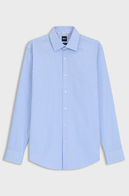 SLIM-FIT SHIRT IN EASY-IRON STRIPED COTTON