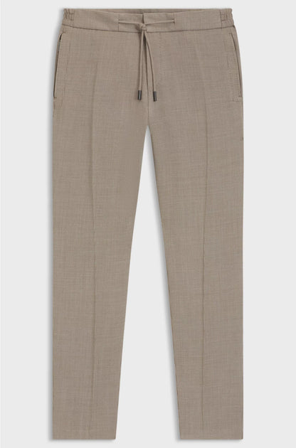 SLIM-FIT TROUSERS INMICRO-PATTERNED WOOL AND SILK