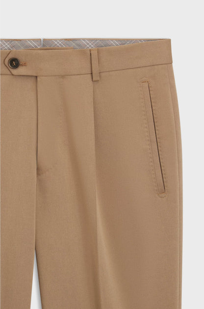 RELAXED-FIT TROUSERS IN COTTON-BLEND TWILL