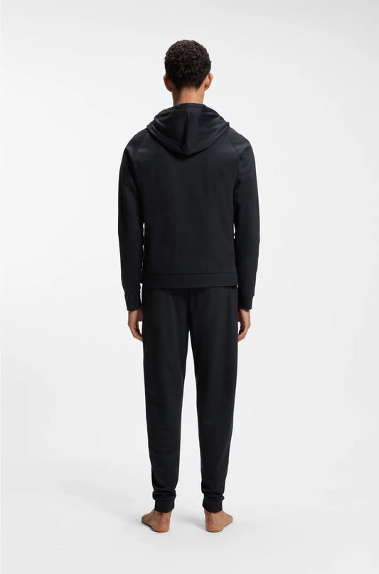 COTTON-TERRY HOODIE WITH CONTRAST ZIP