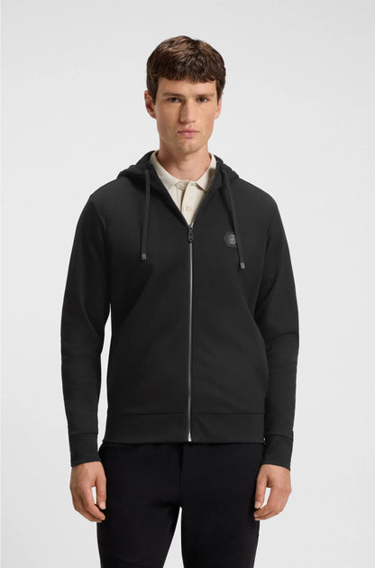 RELAXED-FIT COTTON-BLEND HOODIE WITH DOUBLE B MONOGRAM
