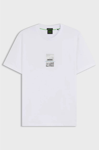 RELAXED-FIT T-SHIRT IN STRETCH COTTON WITH PHOTO PRINT