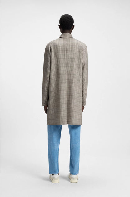 CLASSIC-FIT COAT WITH CHECK PATTERN