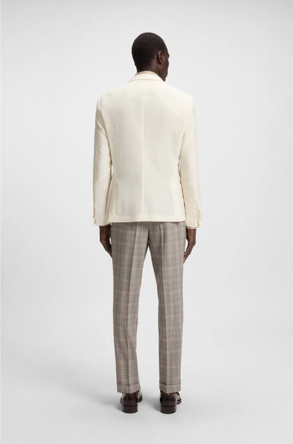 SLIM-FIT BLAZER IN MELANGE COTTON AND CASHMERE