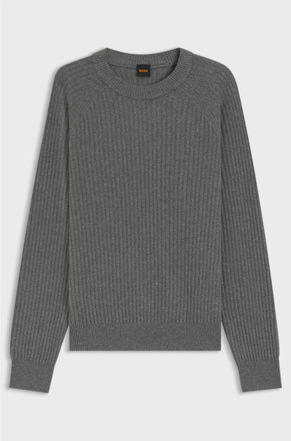 RELAXED-FIT SWEATER WITH RIB KNIT