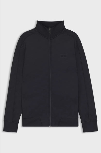 REGULAR-FIT ZIP-UP SWEATSHIRT WITH QUILTED JACQUARD