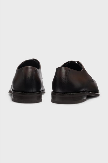 ITALIAN-MADE DERBY SHOES IN PATTERNED LEATHER