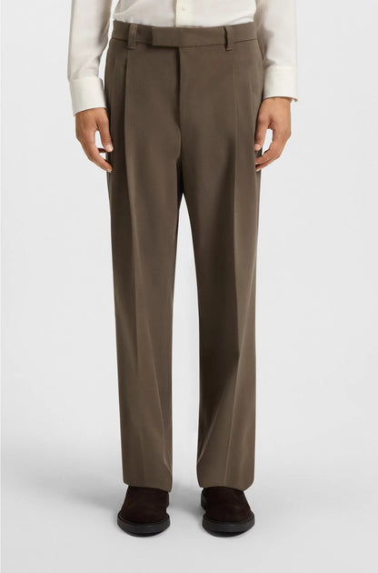 RELAXED-FIT TROUSERS IN MERCERISED STRETCH COTTON