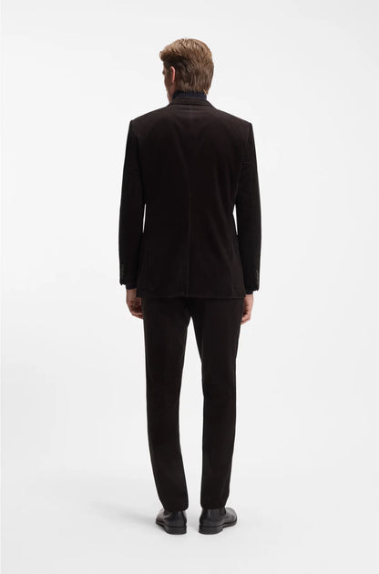 PLEAT-FRONT TROUSERS IN STRIPED COTTON