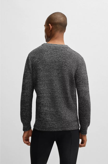 EQUESTRIAN SWEATER IN A MELANGE KNIT