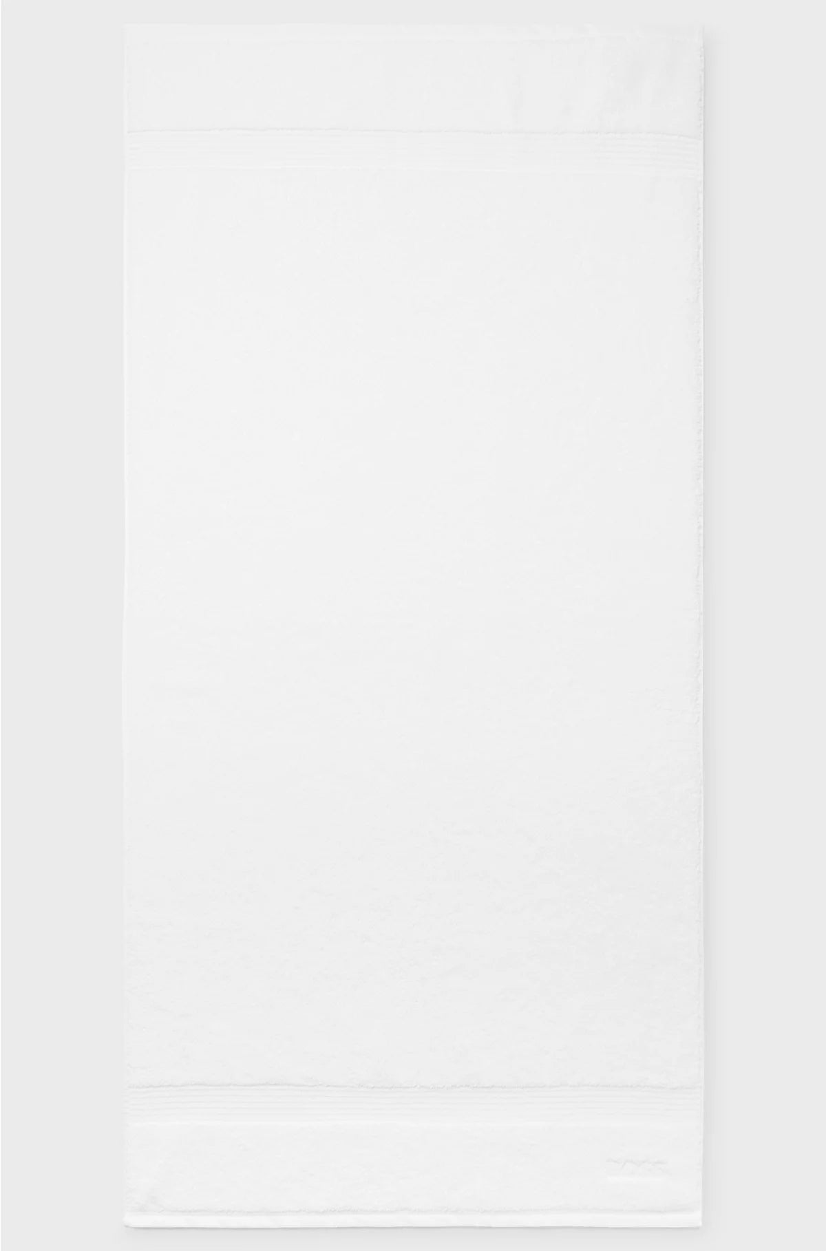 WHITE AEGEAN-COTTON BATH TOWEL WITH TONAL LOGO
